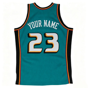 Maillots de basket-ball Healy à col rond vert, 100% polyester, design tendance, sans manches, haut de sport pour hommes, maillot de basket-ball pour l'entraînement - Product Image 2