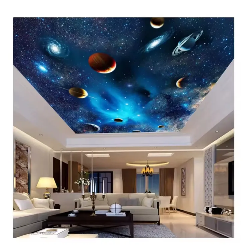Murales de techo 3D personalizados estrellas de las estrellas cósmicas papel tapiz decoración de la habitación papel de pared para paredes 3D
