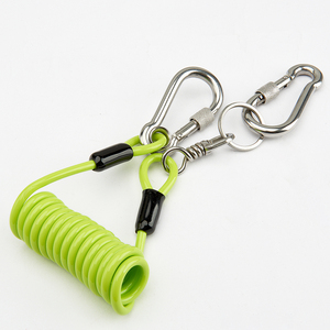 डाइविंग फिशिंग क्लाइंबिंग के लिए त्वरित रिलीज बकल, क्लिप, हुक, कैरबिनर के साथ पेशेवर कस्टम टूल स्प्रिंग कॉइल डोरी - Product Image 3