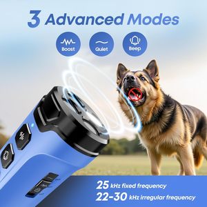Dispositivo Disuasorio de Ladridos para Perros Atvioo, 3 Emisores Ultrasónicos, Recargable, Impermeable, Entrenamiento Humano para Perros, Azul - Product Image 3