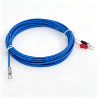 Sensor Suhu Industri Tipe K Termokopel Ring Lug Permukaan N3 Stainless Steel Washer Probe Kawat PTFE Kelas I OEM ODM
