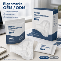 Vente en gros de coussinets absorbants pour hommes adultes, compostables, anti-déplacement, à pH équilibré, surface lisse, pour l'incontinence masculine