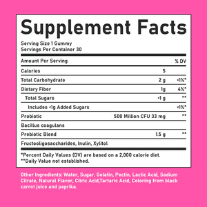 Gomitas Probióticas y Prebióticas de Alta Calidad, Favorecen el Equilibrio Digestivo y Promueven la Salud Inmunológica, Suplemento Dietético - Product Image 6