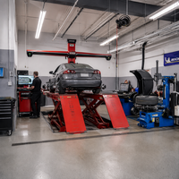 Equipo de Taller para Alineación de Ruedas 3D de 4 Postes, Elevadores de Autos de Entrega Rápida, Cambiador de Neumáticos Completo, Balanceador de Ruedas, Equipado para Todo Tipo de Vehículos