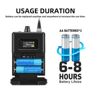 Système de monitoring intra-auriculaire <span class=keywords><strong>sans</strong></span> <span class=keywords><strong>fil</strong></span> UHF portable avec émetteur et récepteur XLR pour scène, église et studio - Product Image 3
