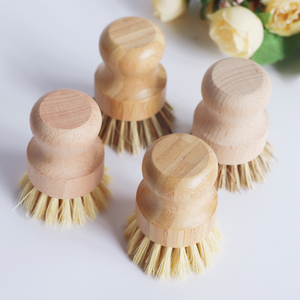 Cerdas de Palma de Sisal <span class=keywords><strong>para</strong></span> cocina, cepillo de limpieza ecológico, cepillo de bambú <span class=keywords><strong>para</strong></span> ollas, sartenes y platos - Product Image 6