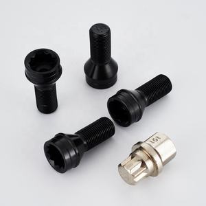 Pour <span class=keywords><strong>BMW</strong></span> M14*1.25, 4+1 Boulon de roue antivol de haute qualité en acier noir, adaptateur de boulon de roue rond de sécurité avec code - Product Image 6