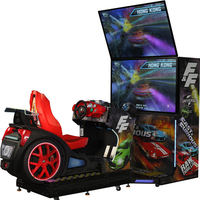 Machine de jeu de course d'arcade avec siège à mouvement, double écran 65 pouces, conduite automobile, 1 à 4 joueurs, certifiée CE