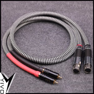 Câble audio-vidéo hi-fi haut de gamme, 1 paire, DIY, OFC, femelle, mâle, <span class=keywords><strong>XLR</strong></span>, connectique <span class=keywords><strong>RCA</strong></span>, câble - Product Image 3