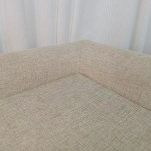 Lit pour chien rond classique moderne en lin naturel, toutes saisons, <span class=keywords><strong>housse</strong></span> amovible lavable, plusieurs tailles, chiens de petite/moyenne/grande taille - Product Image 2