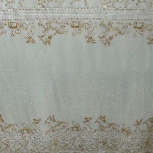 <span class=keywords><strong>Tissu</strong></span> élégant de broderie de perles de <span class=keywords><strong>pavillon</strong></span> d'or de velours pour des robes d'automne hiver vêtements de soirée formels de femmes - Product Image 4