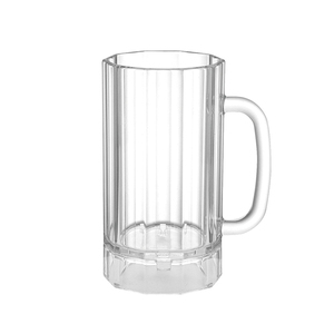 650ml Bar Pub Handle Mug Stripe Clear High Quality <strong>Beer</strong> Mug <strong>Glass</strong> 22oz Clear Plastic <strong>Beer</strong> <strong>Stein</strong> - Product Image 5