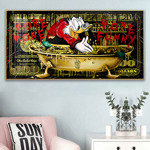 Quadro Motivazionale con Anatre che Prendono Soldi, Arte Ispirazionale per Casa e Camera da Letto, Regalo per Ragazzi - Product Image 4