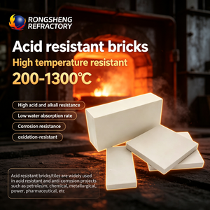 Ladrillo <span class=keywords><strong>Refractario</strong></span> Resistente a Ácidos para Plantas Químicas, Ladrillo Resistente al Calor y Ácidos, 15 mm, 25 mm, 30 mm, Baldosa Refractaria a Prueba de Ácidos - Product Image 1