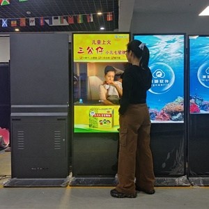 4k 43/50/55 "65 inç dokunmatik ekran ayaklı Lcd reklam ekranı Kiosk Wifi Usb 4G Sim kart dijital Sigange ve görüntüler - Product Image 4