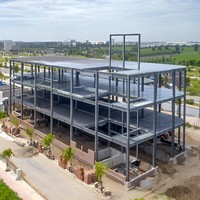 Bâtiment métallique moderne à plusieurs étages à structure en acier pour une construction rapide pour les centres commerciaux résidentiels, les parkings et les bureaux
