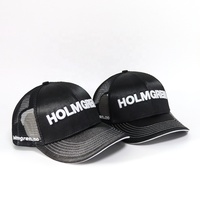 Topi Trucker Satin Poliester Mewah Bordir 3D Custom Berkualitas Tinggi Premium OEM Populer Musim Panas 6 Panel Terstruktur