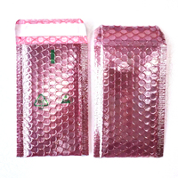 Sac d'expédition d'emballage à bulles rose en poly protecteur pour écouteurs téléphones portables projecteurs montres intelligentes