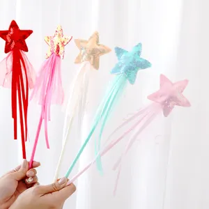 Kinderen Ster Toverstokken Prinses Fee Lovertjes Ster Toverstokken Plastic Baby Speelgoed Stick Accessoires Peuter Meisjes Feest Rekwisieten Kinderen Toverstokken