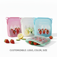Sacs de conservation alimentaire en silicone pour congélateur, organisation du réfrigérateur, sans BPA, extra épais, étanches, magnétiques, réutilisables