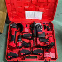 Kit combiné 4 pièces sans balais : marteau perforateur, meuleuse d'angle, perceuse sans fil, clé à chocs pour outils à batterie 20V OEM à couple élevé