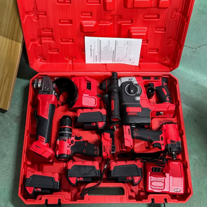Kit combinado de herramientas eléctricas sin escobillas de 4 piezas: martillo rotatorio, amoladora angular, <span class=keywords><strong>taladro</strong></span> inalámbrico y llave de impacto para herramientas de batería de 20 V - Product Image 6
