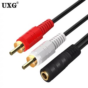 Cable estéreo de 0.1m con conector <span class=keywords><strong>Jack</strong></span> 3.5mm <span class=keywords><strong>a</strong></span> <span class=keywords><strong>RCA</strong></span> <span class=keywords><strong>hembra</strong></span>, <span class=keywords><strong>adaptador</strong></span> en Y de 3.5mm <span class=keywords><strong>a</strong></span> <span class=keywords><strong>2</strong></span> <span class=keywords><strong>RCA</strong></span> <span class=keywords><strong>macho</strong></span>/<span class=keywords><strong>hembra</strong></span>, conector auxiliar de <span class=keywords><strong>audio</strong></span> para auriculares y música - Product Image 6