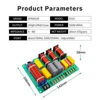 Diviseur de fréquences passif 5 voies pour haut-parleur audio Hifi 250W, 2 aigus, 2 médiums, 1 basse, réseau SPRAGUE 6510