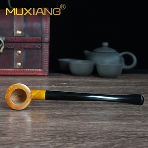 Muxiang Briarwood Smoking Pipe Bent Type 3mm Solid Wood Tobacco Pipe For Men Cross Border Wholesale - Product Image 2