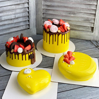 AKOKO Moule en Silicone Cœur Rose pour Gâteau Mousse 6 Pouces, Moule de Cuisson Cœur Coude pour Pâtisserie Française et Chocolat