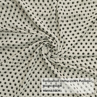 Tissu en Chiffon Perlé 75D Ultra-Fin Imprimé Bronzé 100% Polyester Résistant aux Déchirures et aux Taches pour Doublure de Vêtements Féminins et Rideaux