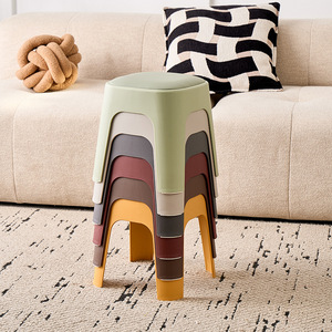 Tabouret bas en plastique pour la maison, <span class=keywords><strong>entrée</strong></span> du salon, changement de chaussures, petite chaise pour la maternelle, tabouret carré rembourré pour enfants - Product Image 3
