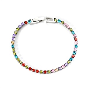 Pulsera de Lujo con Cadena de Eslabones de Circones y Diamantes de Imitación Tipo Tenis - Product Image 3