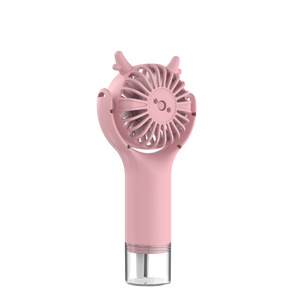 Handheld Mini USB Fan Cartoon Neck-Hanging Foldable Plastic <b>Three</b>-Speed Spray Fan Touch Control English - Product Image 6