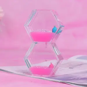 独特的礼品液体彩色油砂计时器，用于棋盘游戏运动丙烯酸液体沙漏