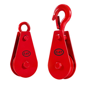 Ruwei Single <b>Wheel</b> Lifting <b>Pulley</b> 0.4T Steel For Construction Hoisting - Product Image 1