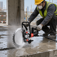 Sierra Circular Eléctrica de 6000W de Alta Resistencia, 480mm de Profundidad, con Bomba de Agua Integrada, Sin Polvo, Portátil, para Construcción, Mampostería y Ladrillo