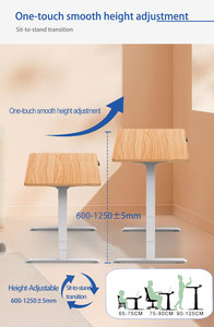 2JRF3 D5 meja komputer kantor, dudukan elektrik komersial, Motor ganda, bingkai dapat disetel dengan rakitan mudah - Product Image 5