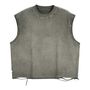 Hot Heavy 100% Cotton Slim Fit Unique Pattern <b>Muscle</b> Vest Sleeveless <b>Men's</b> <b>T</b>-<b>shirt</b> - Product Image 5