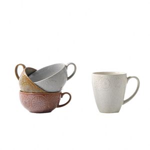 Taza de Café de Porcelana Fina Personalizable con Logotipo, Juego de Tazas para Té de la Tarde para Cafetería - Product Image 1