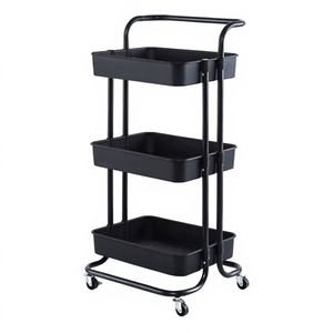 Carrito Dental Plegable de Dos Niveles, Metálico, Ecológico, Tipo Vertical, Soporte de Almacenamiento para Platos y Tazones, Diseño Personalizable OEM ODM - Product Image 1