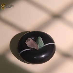 YUSHI di Design di lusso a forma di ciambella naturale <span class=keywords><strong>Nero</strong></span> Marquina in marmo <span class=keywords><strong>Nero</strong></span> porta incenso per l'arredamento della casa - Product Image 3