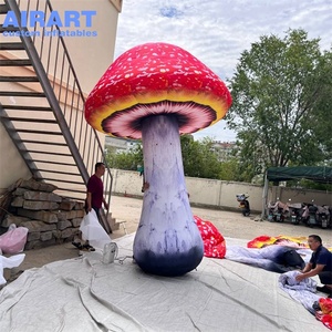 Grand champignon gonflable décoratif, champignons rouges gonflables sur mesure de grande taille pour décors événementiels - Product Image 5