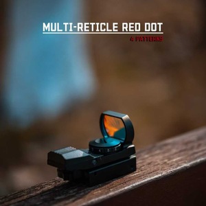 Mira telescópica ligera negra con múltiples patrones, punto rojo/verde intercambiable para observación en exteriores de larga duración en todo tipo de terreno - Product Image 1