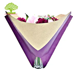 Desain unik bentuk kertas Kraft warna-warni lengan besar untuk potongan segar & buket bunga dekorasi pesta