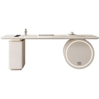 Bureau moderne minimaliste en bois couleur crème de luxe pour la maison, le bureau, le salon de beauté - Bureau d'étude et de consultation commercial pour ordinateur