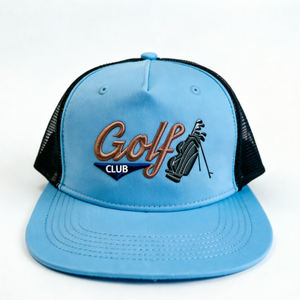 Chapeaux de camionneur bleu sarcelle à bord plat 5 panneaux Logo personnalisé chapeau de sport Snapback casquettes de baseball fabriquées au Vietnam - Product Image 5