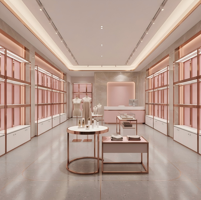 New Design Clothing Display Cabinets & Shelving Units | Custom Apparel Showcase Fixtures for Fashion Retail Stores and Boutiques
