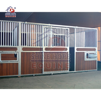 Porte coulissante Shinehope HDG en acier Q235 anti-évasion pour panneau avant de box de chevaux, équipement d'écurie extérieure personnalisable