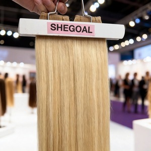 Cabello Humano Virgen Genius Weft al por Mayor, Cutícula Alineada, Fácil de Decolorar, Color <span class=keywords><strong>Rubio</strong></span> Cenizo Claro - Product Image 1